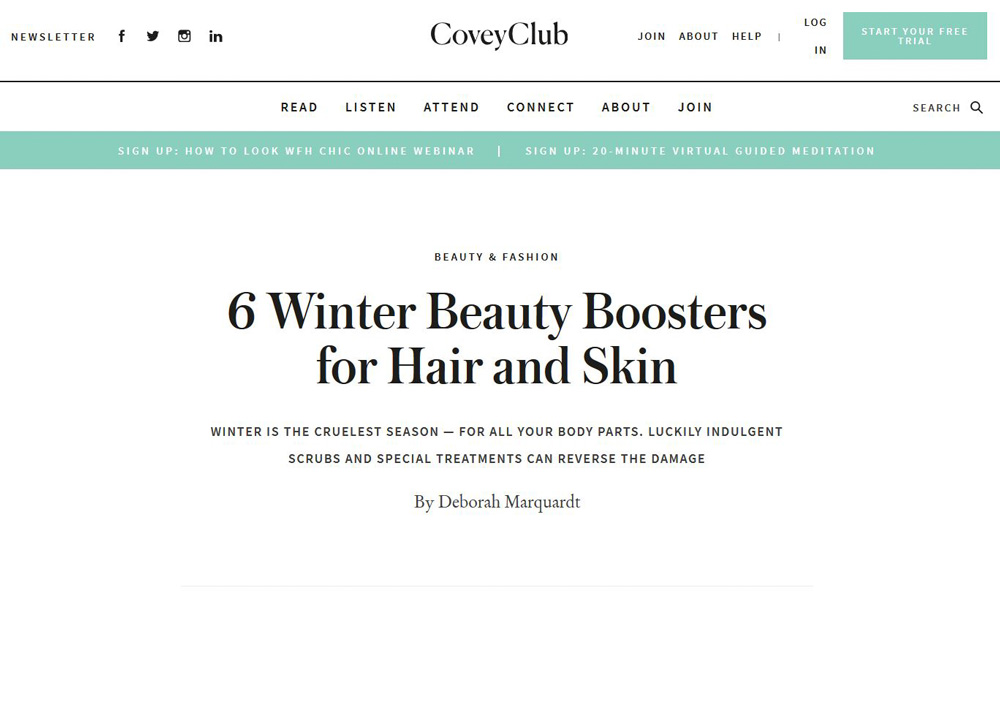 6 Winter Beauty Boosters for Hair and Skin article