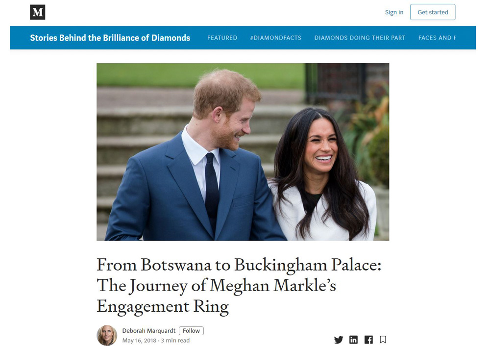 From Botswana to Buckingham Palace article in M